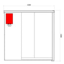 Hydrosan Hochtemperatur-Sauna (finnisch) mit Forsa1-BL/Harvia 3,5-kW-Ofen für 2 Personen (120 x 120 cm)