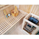 Hydrosan Hochtemperatur-Sauna (finnisch) mit KEMI2/HARVIA 3,5-kW-Ofen für 1-2 Personen (120 x 120 cm)