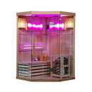 Hydrosan Hochtemperatur-Sauna (finnisch) mit KEMI2/HARVIA 3,5-kW-Ofen für 1-2 Personen (120 x 120 cm)