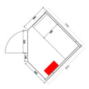 Hydrosan Hochtemperatur-Sauna (finnisch) mit KEMI2/HARVIA 3,5-kW-Ofen für 1-2 Personen (120 x 120 cm)