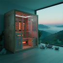 Hydrosan Infrarot-/Finnische Sauna Helsi3 – Neu mit 6-kW-Ofen für 3–4 Personen, 160 x 160 cm, 2-in-1