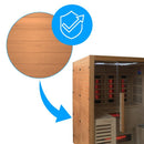 Hydrosan Infrarot-/Finnische Sauna Helsi3 – Neu mit 6-kW-Ofen für 3–4 Personen, 160 x 160 cm, 2-in-1