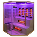 Hydrosan Sauna-Kombination Infrarot/Finnisches Moos1 mit 6-kW-Ofen für 4-5 Personen, 150 x 150 cm, 2-in-1
