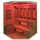 Hydrosan Sauna-Kombination Infrarot/Finnisches Moos1 mit 6-kW-Ofen für 4-5 Personen, 150 x 150 cm, 2-in-1