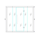 Hydrosan Sauna-Kombination Infrarot/Finnisches Moos2 mit 8-kW-Ofen für 5-6 Personen, 200 x 200 cm, 2-in-1