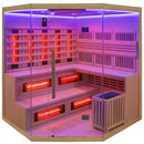 Hydrosan Sauna-Kombination Infrarot/Finnisches Moos2 mit 8-kW-Ofen für 5-6 Personen, 200 x 200 cm, 2-in-1