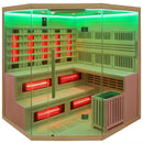 Hydrosan Sauna-Kombination Infrarot/Finnisches Moos2 mit 8-kW-Ofen für 5-6 Personen, 200 x 200 cm, 2-in-1