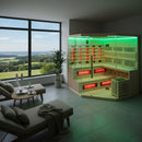 Hydrosan Sauna-Kombination Infrarot/Finnisches Moos2 mit 8-kW-Ofen für 5-6 Personen, 200 x 200 cm, 2-in-1