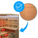 Hydrosan Sauna-Kombination Infrarot/Finnisches Moos2 mit 8-kW-Ofen für 5-6 Personen, 200 x 200 cm, 2-in-1