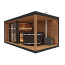 Hydrosan Finnischer Gartenpavillon mit Gabi-Ofen (9 kW), 6-7 Personen, 250 x 500 cm