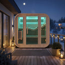 Hydrosan Finnische Garten-Fasssauna mit Molde-Ofen für 2-4 Personen, 180 x 200 cm
