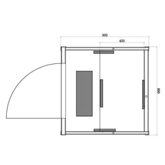 Hydrosan Trockene Infrarotsauna, niedrige Temperatur, ALTA1-CRB, 1-2 Personen, 90x90 cm – Vorschau 20