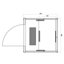 Hydrosan Trockene Infrarotsauna, niedrige Temperatur, ALTA1-CRB, 1-2 Personen, 90x90 cm