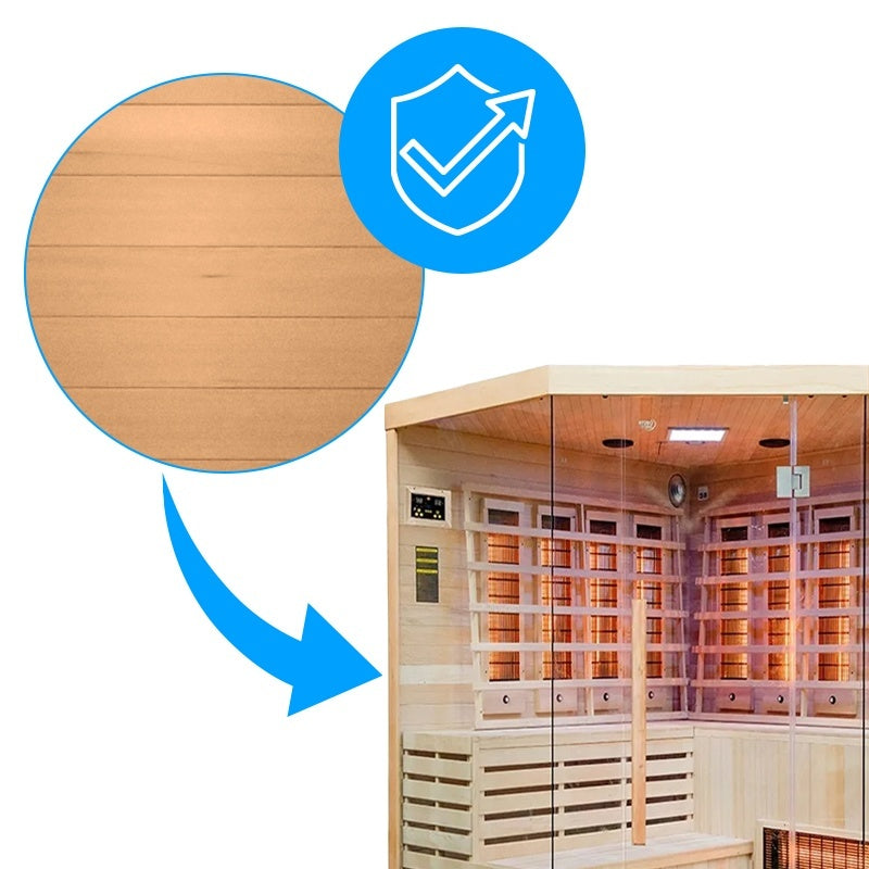 Hydrosan Trockene Infrarotsauna mit niedriger Temperatur, Alta7, 5-6 Personen, 180x180 cm