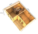 Karibu Gartensauna "Saunahaus Mainburg 5" mit Vorraum 4 Personen Natur ohne Ofen
