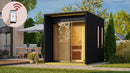 Karibu Gartensauna "Saunahaus Catalina" 3 Personen 9 kW Bio-Kombi Ofen + Steuergerät HUUM WIFI