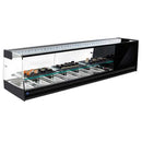 Virtus & Mastro sushi refrigerated display case with straight front glazing and 1 glass shelf, 6x GN 1/3 H=40 mm