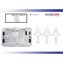 Sanotechnik - MODENA OUTDOOR WHIRLPOOL marbre bleu avec couvercle 205x130x70 cm