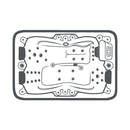 Sanotechnik - MODENA OUTDOOR WHIRLPOOL marbre bleu avec couvercle 205x130x70 cm