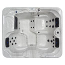 Sanotechnik - OASIS OUTDOOR WHIRLPOOL white marble inkl. Abdeckung und Stiege 208x175x90 cm