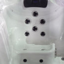 Sanotechnik - OASIS OUTDOOR WHIRLPOOL white marble inkl. Abdeckung und Stiege 208x175x90 cm