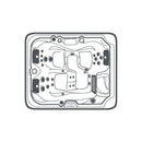 Sanotechnik - OASIS OUTDOOR WHIRLPOOL white marble inkl. Abdeckung und Stiege 208x175x90 cm