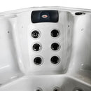 Sanotechnik - OASIS MAXI OUTDOOR WHIRLPOOL white marble inkl. Abdeckung und Stiege 210x210x95 cm