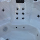 Sanotechnik - PALMA OUTDOOR WHIRLPOOL white marble inkl. Abdeckung und Stiege 190x190x86 cm