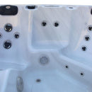 Sanotechnik - PALMA OUTDOOR WHIRLPOOL white marble inkl. Abdeckung und Stiege 190x190x86 cm