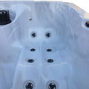 Sanotechnik - PALMA OUTDOOR WHIRLPOOL white marble inkl. Abdeckung und Stiege 190x190x86 cm