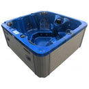 Sanotechnik - PALMA OUTDOOR WHIRLPOOL blue marble inkl. Abdeckung und Stiege 190x190x86 cm
