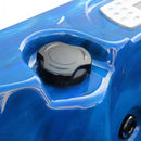 Sanotechnik - PALMA OUTDOOR WHIRLPOOL blue marble inkl. Abdeckung und Stiege 190x190x86 cm