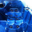 Sanotechnik - PALMA OUTDOOR WHIRLPOOL blue marble inkl. Abdeckung und Stiege 190x190x86 cm