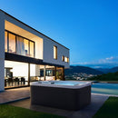 Sanotechnik - SPLIT OUTDOOR WHIRLPOOL white marble inkl. Abdeckung 175x115x70 cm