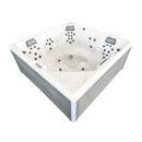 Sanotechnik - ROVINJ OUTDOOR WHIRLPOOL white inkl. Abdeckung und Stiege 210x210x90 cm