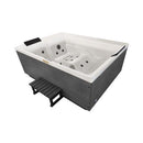 Sanotechnik - KORFU OUTDOOR WHIRLPOOL white inkl. Abdeckung und Stiege 190x140x70 cm