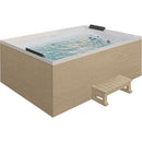 Sanotechnik - ZADAR OUTDOOR WHIRLPOOL white inkl. Abdeckung und Stiege 190x140x70 cm