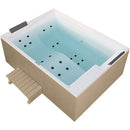 Sanotechnik - ZADAR OUTDOOR WHIRLPOOL white inkl. Abdeckung und Stiege 190x140x70 cm