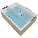 Sanotechnik - ZADAR OUTDOOR WHIRLPOOL white inkl. Abdeckung und Stiege 190x140x70 cm