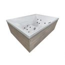 Sanotechnik - ZADAR OUTDOOR WHIRLPOOL white inkl. Abdeckung und Stiege 190x140x70 cm