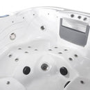 Sanotechnik - TAHITI OUTDOOR WHIRLPOOL white marble inkl. Abdeckung und Stiege 200x200x88 cm