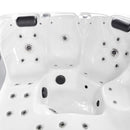 Sanotechnik - TAHITI OUTDOOR WHIRLPOOL white marble inkl. Abdeckung und Stiege 200x200x88 cm