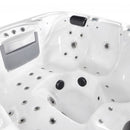 Sanotechnik - TAHITI OUTDOOR WHIRLPOOL white marble inkl. Abdeckung und Stiege 200x200x88 cm