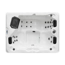 Sanotechnik - DIABLO OUTDOOR WHIRLPOOL white marble inkl. Abdeckung und Stiege 210x160x80 cm