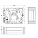 Sanotechnik - DIABLO OUTDOOR WHIRLPOOL white marble inkl. Abdeckung und Stiege 210x160x80 cm