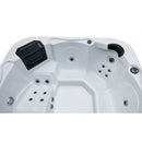 Sanotechnik - TIROL OUTDOOR WHIRLPOOL white marble inkl. Abdeckung und Stiege 210x210x80 cm