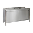 Spülschrank 1900 x 700 x 850 mm 2 Becken rechts, mit Grundboden      700 mm Tiefe