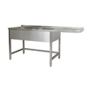 Spülzentrum 1500 x 600 x 850 mm 2 Becken links, ohne Grundboden      600 mm Tiefe
