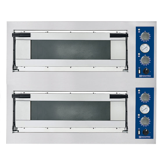 Virtus & Mastro electric pizza oven for 6+6 pizzas ø 35 cm, mechanical operation