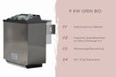 Karibu Gartensauna "Saunahaus Joost 2 mit Vorraum naturbelassen / 9kW Bio-Ofen + HUUM WIFI Steuergerät Sparset" 4 Personen